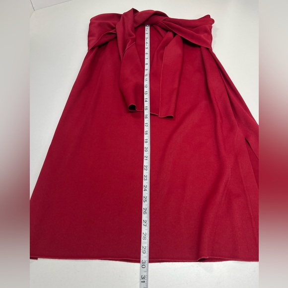 Joseph Red Midi Renne Light Cady Red Evening Skirt Size US 10 EU 42 Satin - Picture 8 of 16